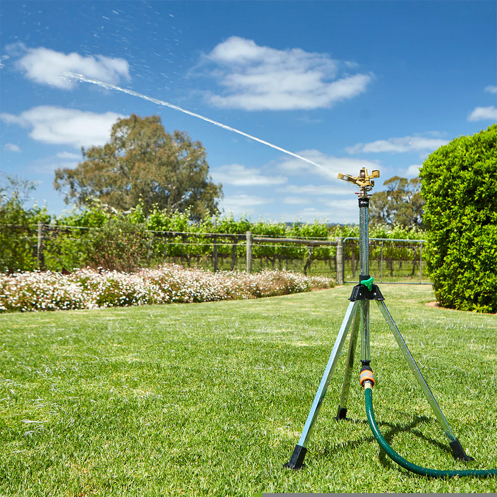 Pope Rain Tower Sprinkler With Metal Impact And Adjustable Tripod (1010565)