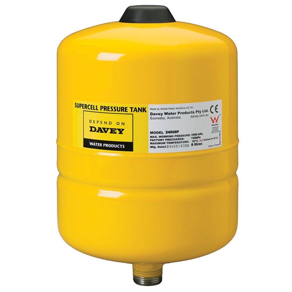 DAVEY Pressure Tank SupercellP 18litre 1000 kPa - Pipe Mounted (24018P)