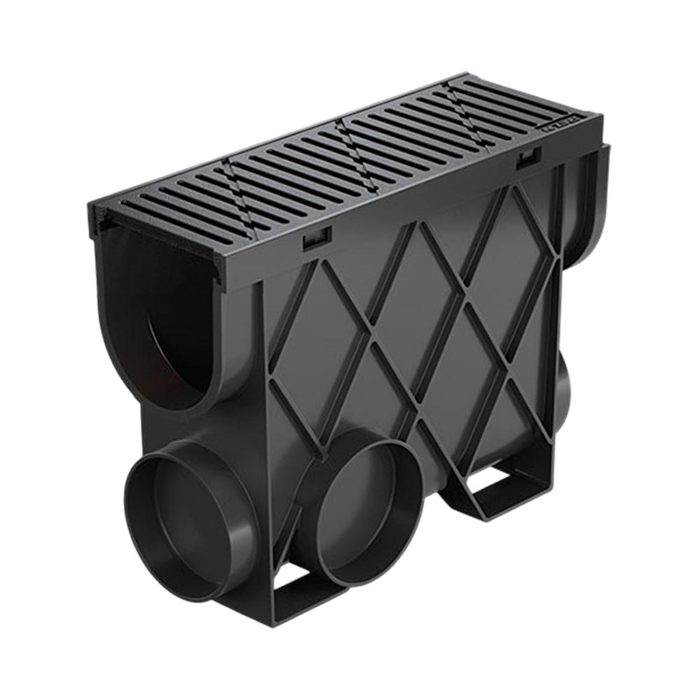 Reln Storm Drain Slimline Pit and Grate Ductile Iron 344mm (L) x 121mm (W) x 261mm (D)