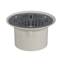 -I- DWV Floor Grate Vinyl Floor Waste Open Chrome 100mm