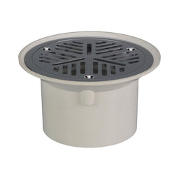 -I- DWV Floor Grate Vinyl Floor Waste Open Chrome 100mm