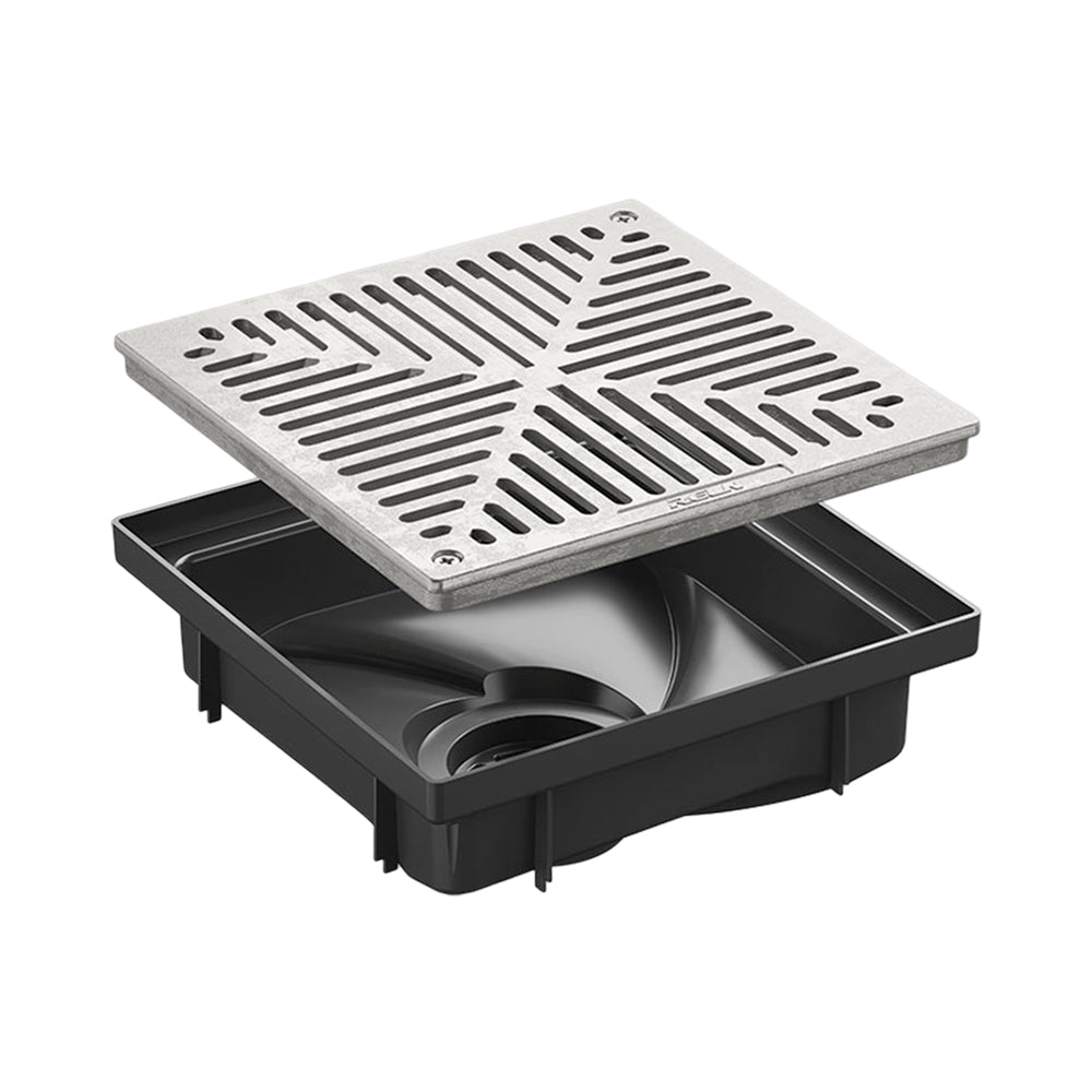 RELN Uni Pit and Aluminium Grate-Plain Series 300