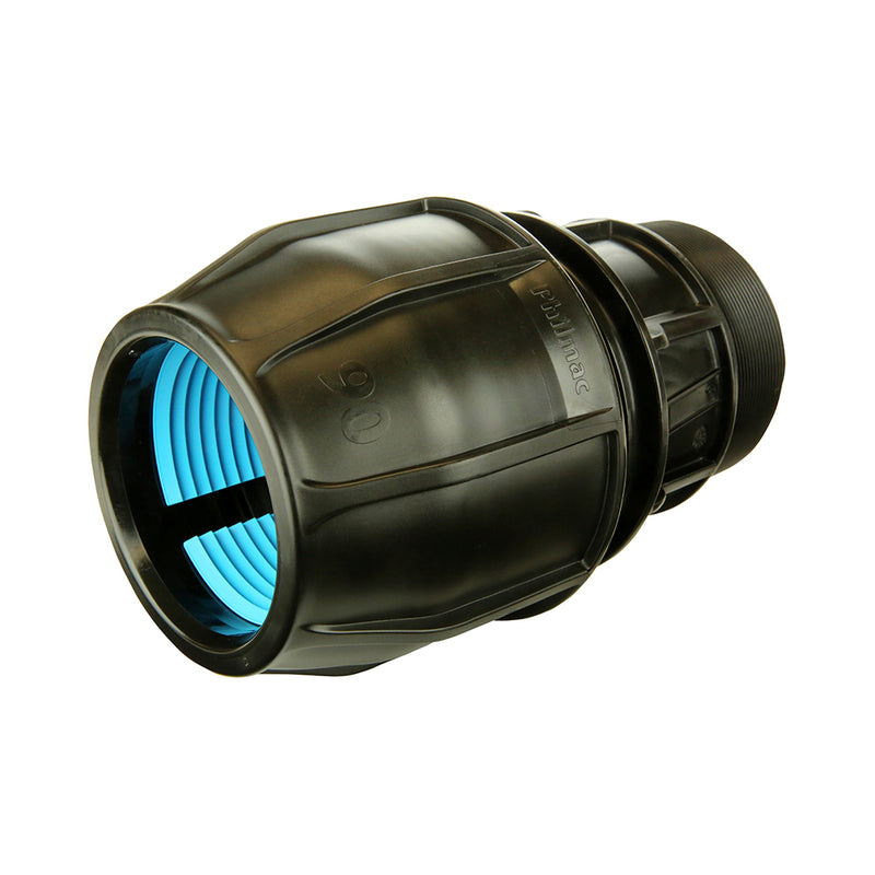 Compression Poly Metric End Connector- Poly x MI BSP - 75mm x 2 ...