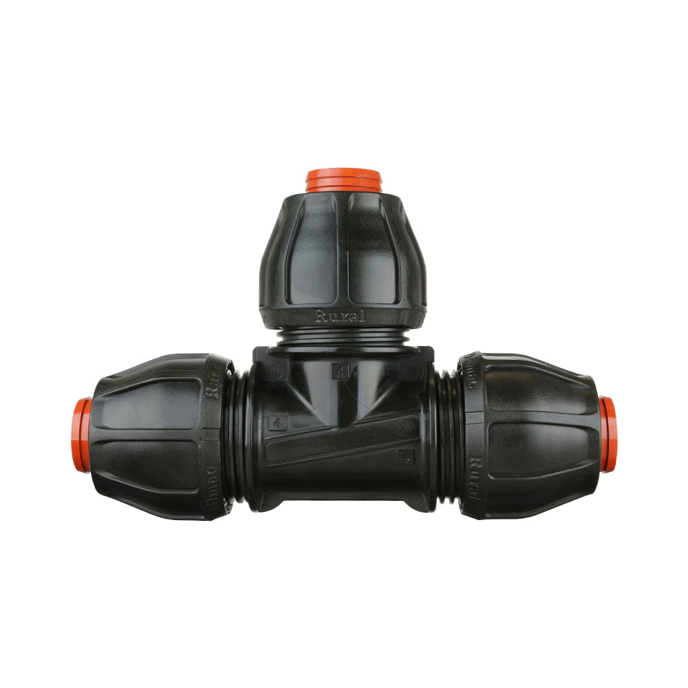 Compression Poly Rural Tee- Poly x Poly x Poly - 3/4" x 3/4" x 3/4"