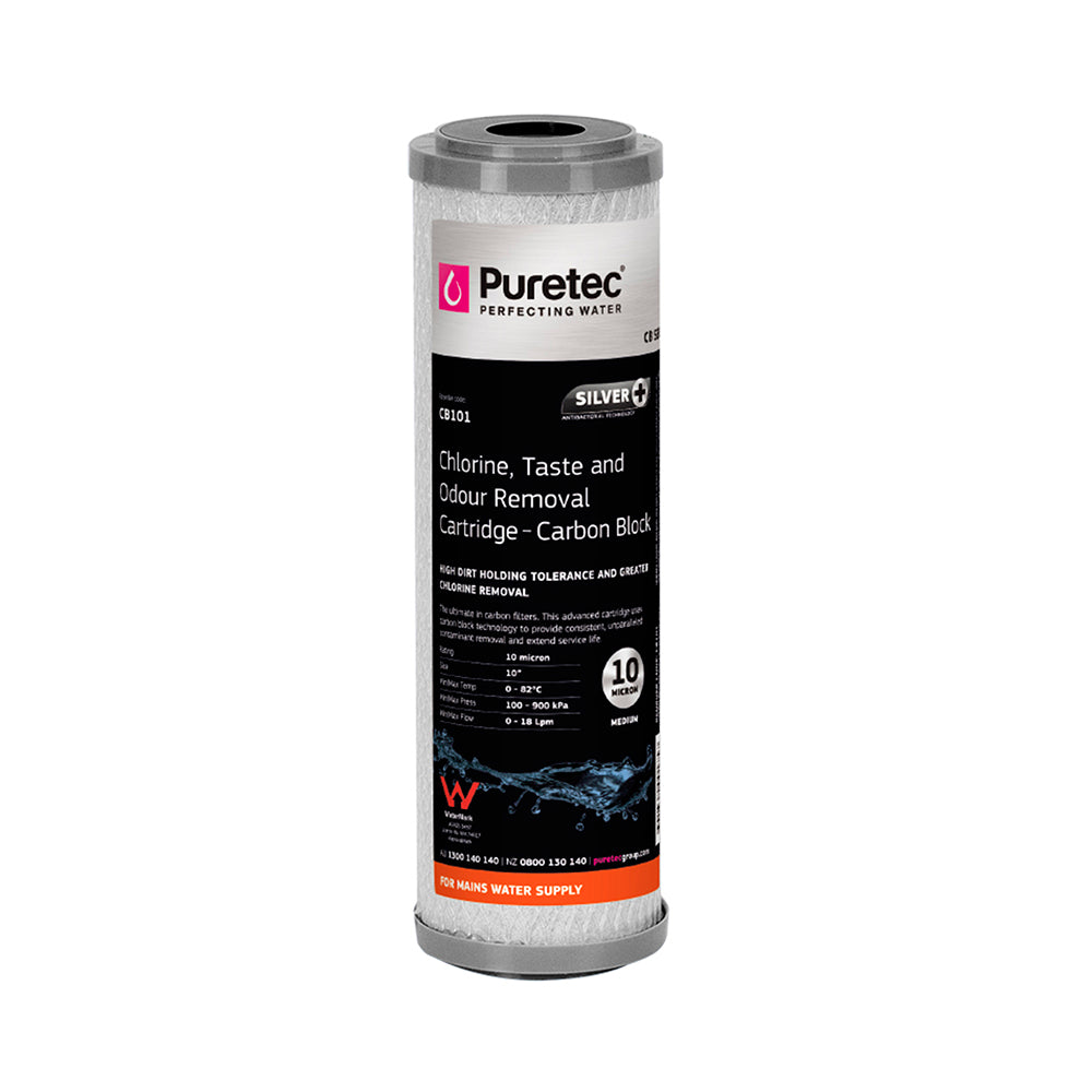 Puretec Cartridge CB101 Carbon Block 2.5" x 10" 10 Microns