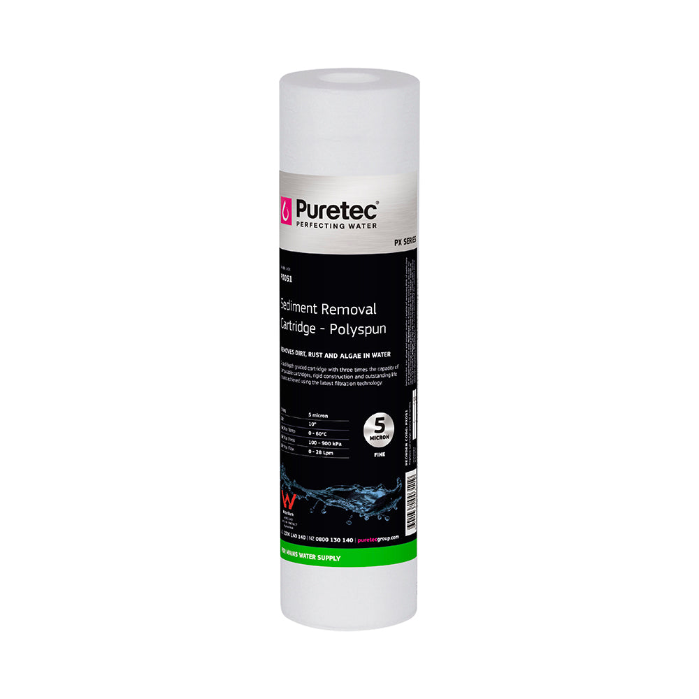 Puretec Cartridge PX051 Sediment Polyspun 2.5" x 10" 5 Microns