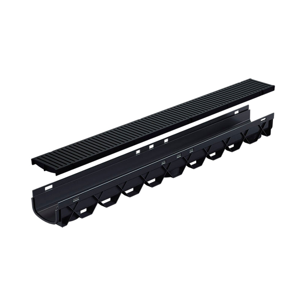 Reln Storm Mate Channel and Grate Heelguard Plastic Black 1m (L) x 120mm (W) x 85mm (D)