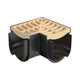 Reln Storm Drain Corner 90° with Grate Plastic Sandstone