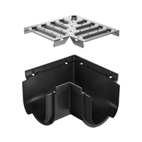 Reln Storm Drain Corner 90° with Grate Stainless Steel