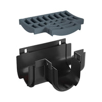 Reln Storm Drain Tee Piece with Grate Plastic Grey