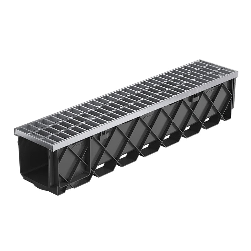 Reln Storm MastaChannel and Grate Galvanised Steel Class B 1m (L) x 273mm (W) x 263mm (D) STOCK