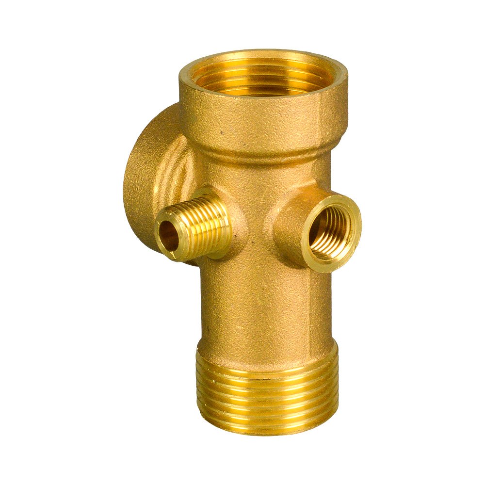 Brass Manifold 5 Way To Suit FE MH Series Pump - 1"BSPF x 1/4" BSPM-F
