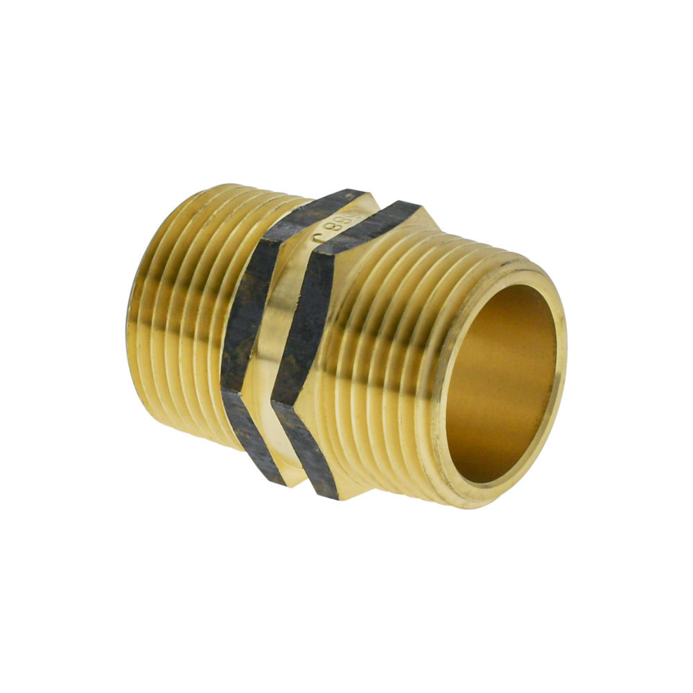 Brass Nipple Threaded BSPM 15mm (1/2")