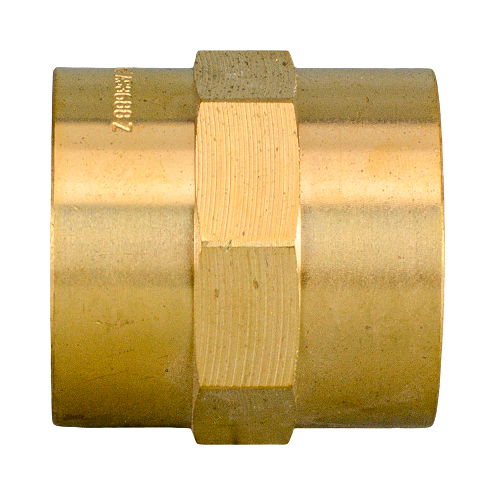 Brass Coupling Threaded Socket BSPF 15mm (1/2")