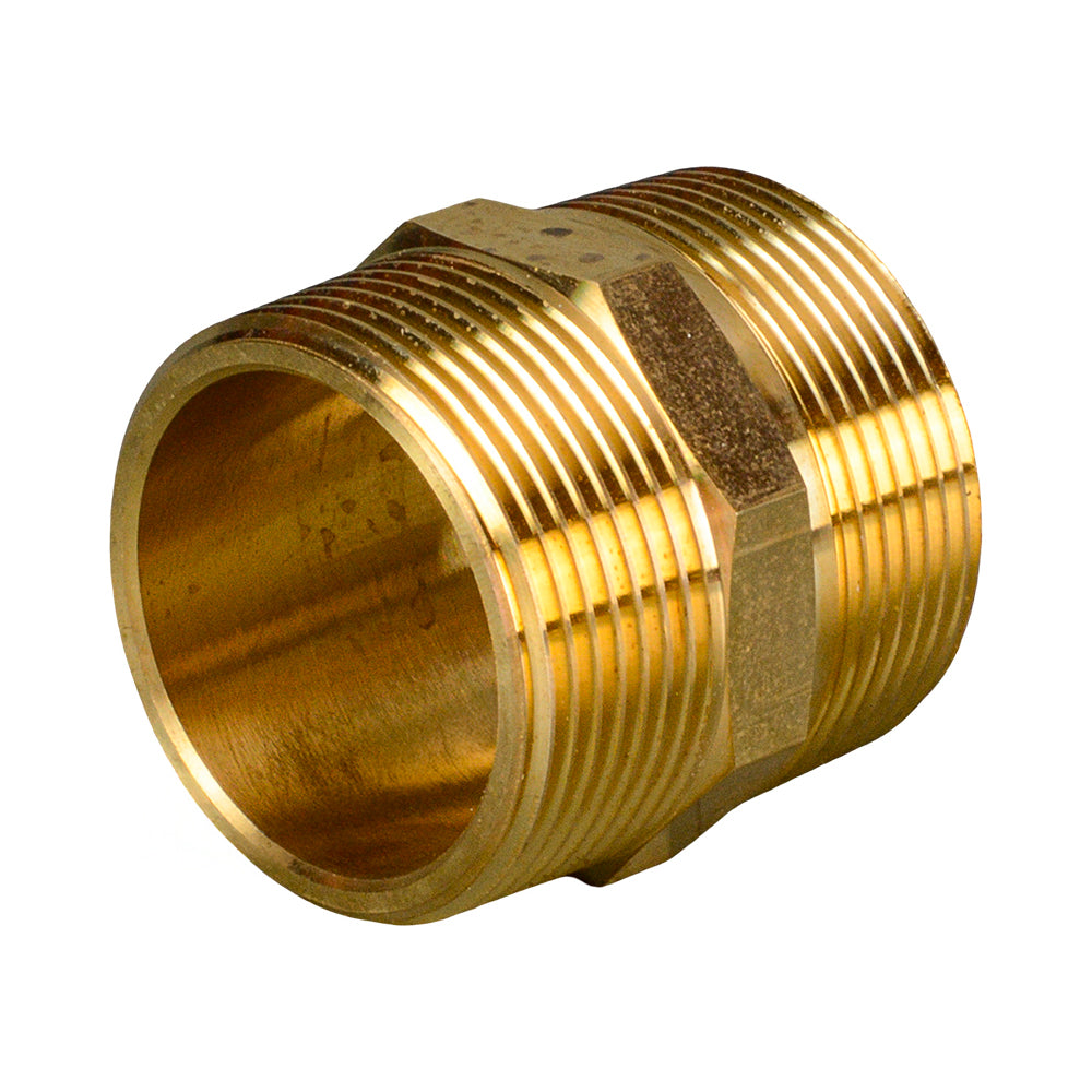 Brass Nipple Threaded BSPM 32mm (1 1/4")