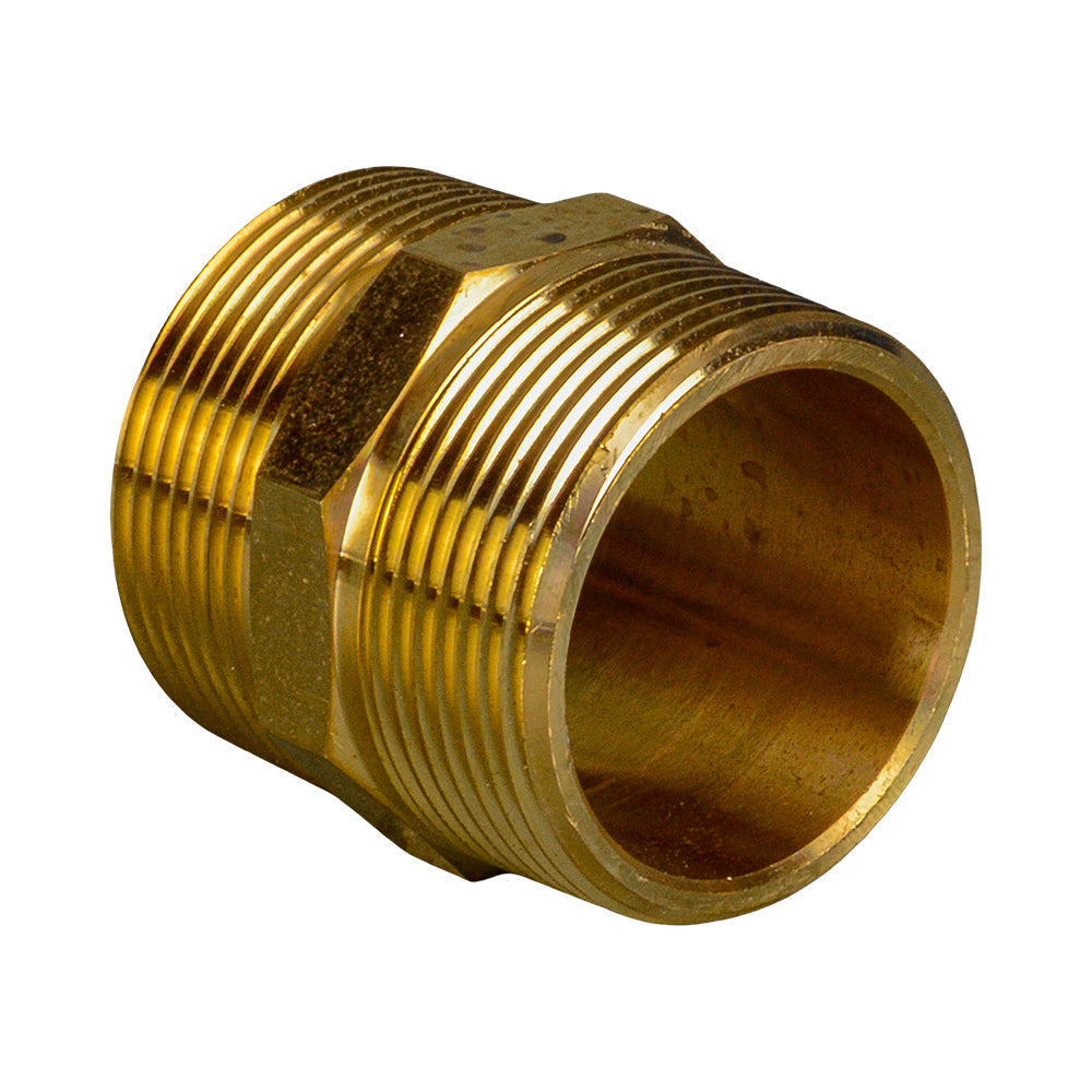 Brass Nipple Threaded BSPM 32mm (1 1/4")