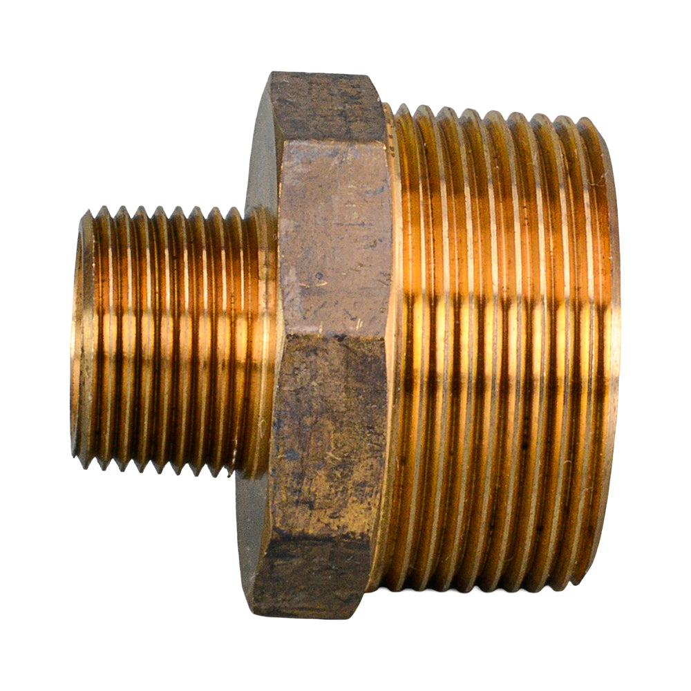 Brass Nipple Reducing Threaded BSPM 15mm x 10mm