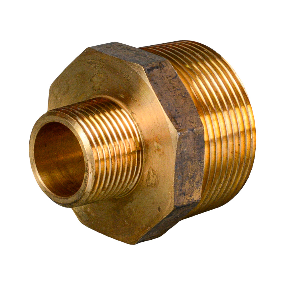 Brass Nipple Reducing Threaded BSPM 15mm x 10mm