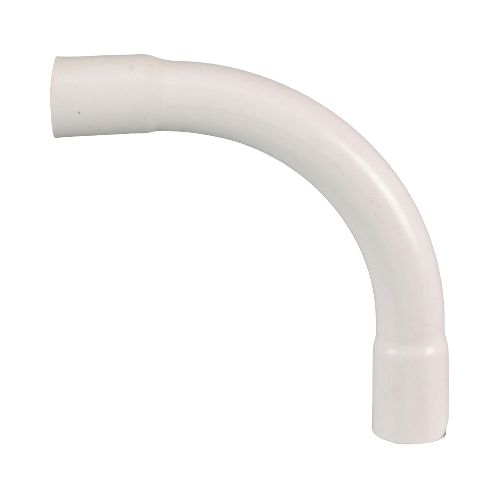 Communication Bend 90D 100mm Radius 20mm White