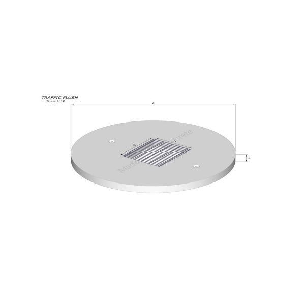 Concrete Flush Grated Cover Suits 900 mm Tank 1000 mm OD 240kg (Class C, 5 Tonne Wheel Load)
