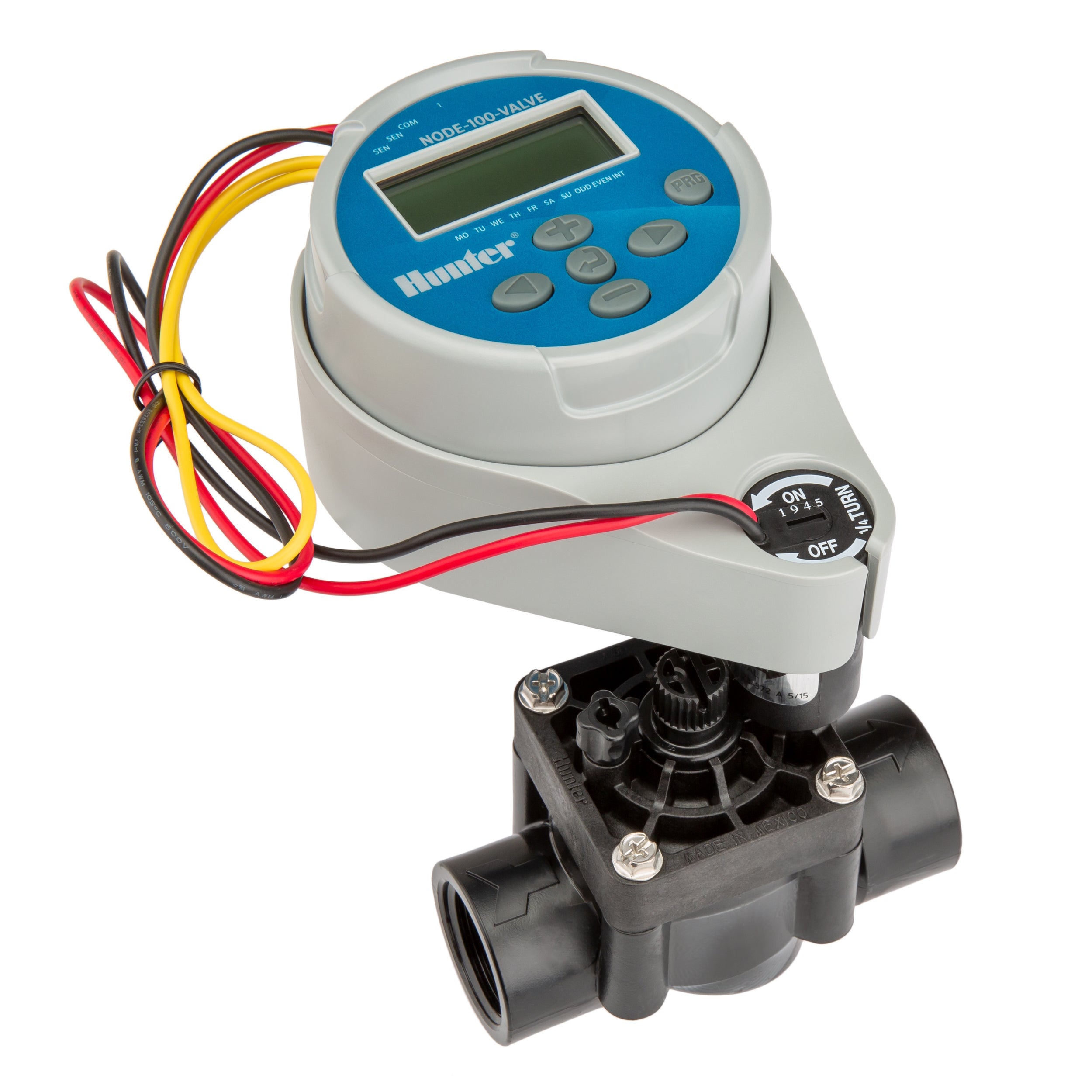 Hunter Controller Node battery operated - 1 Station with 12V DC Latching Coil and Solenoid Valve