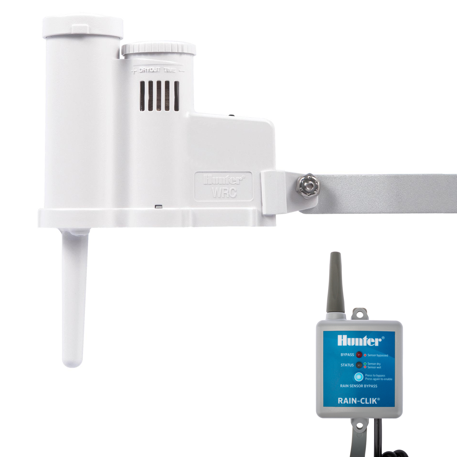 Hunter Wireless Rain-Clik Sensor Kit (includes Wireless Rain/Freeze-Clik Sensor, Receiver & Gutter Mount)