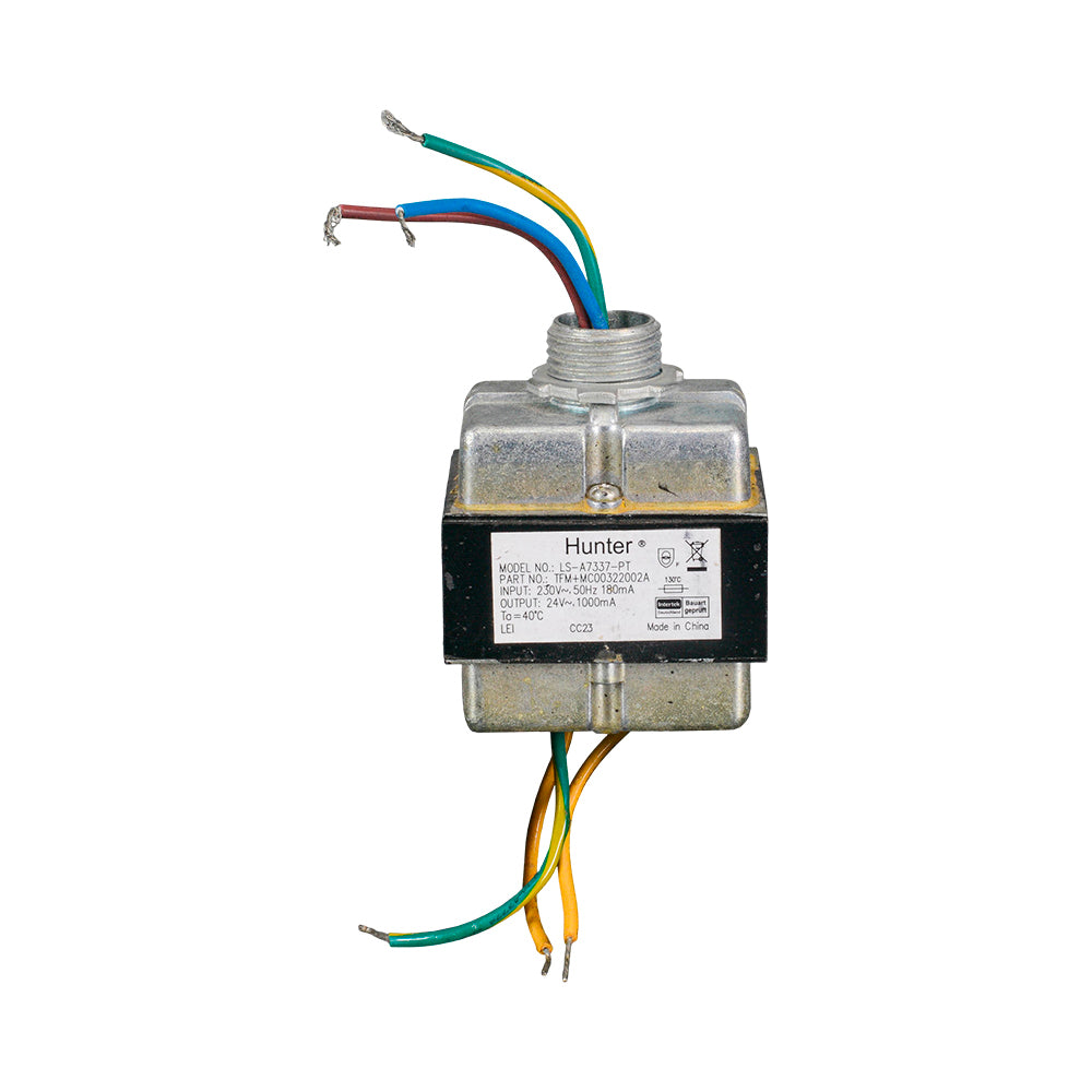 Transformer Hunter Hard Wired 240 VAC To 24 VAC, 1.0 Amp