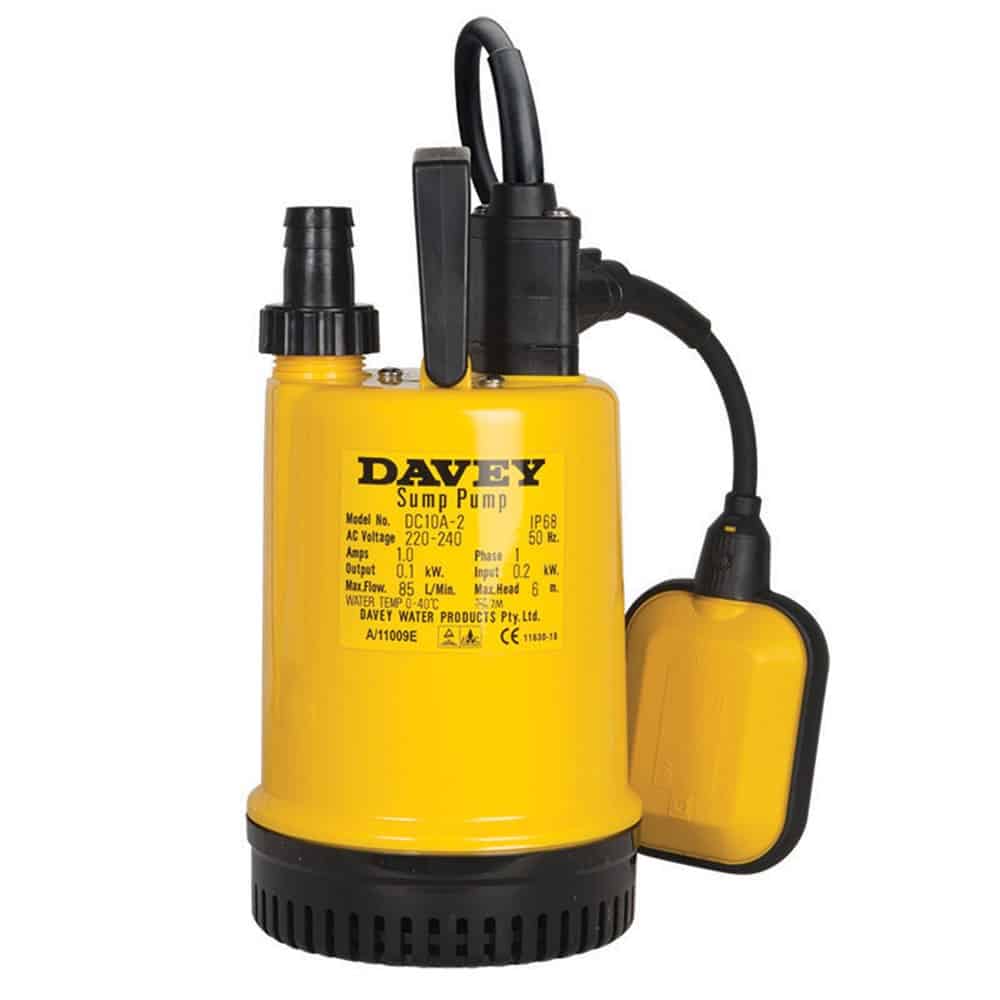 Davey DC10M 0.1kW, single phase Manual Double Case Pump