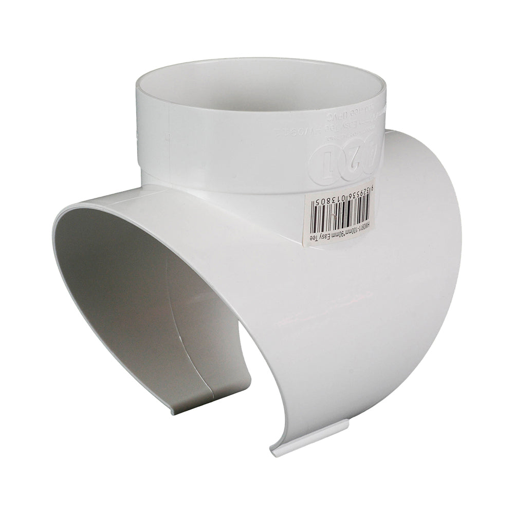DWV Snap-On Tee Reducing 100mm x 90mm