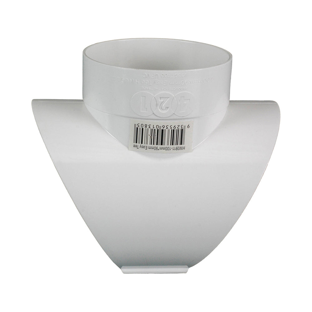 DWV Snap-On Tee Reducing 100mm x 90mm