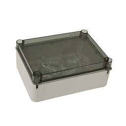 Plastic Electrical Enclosure - Clear Lid 190H X 140W X 70D