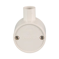 PVC Electrical Junction Box, Round Shallow Grey 1 way 25mm