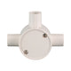 PVC Electrical Junction Box, Round Shallow Grey 3 way 20mm
