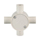 PVC Electrical Junction Box, Round Shallow Grey 4 way 20mm
