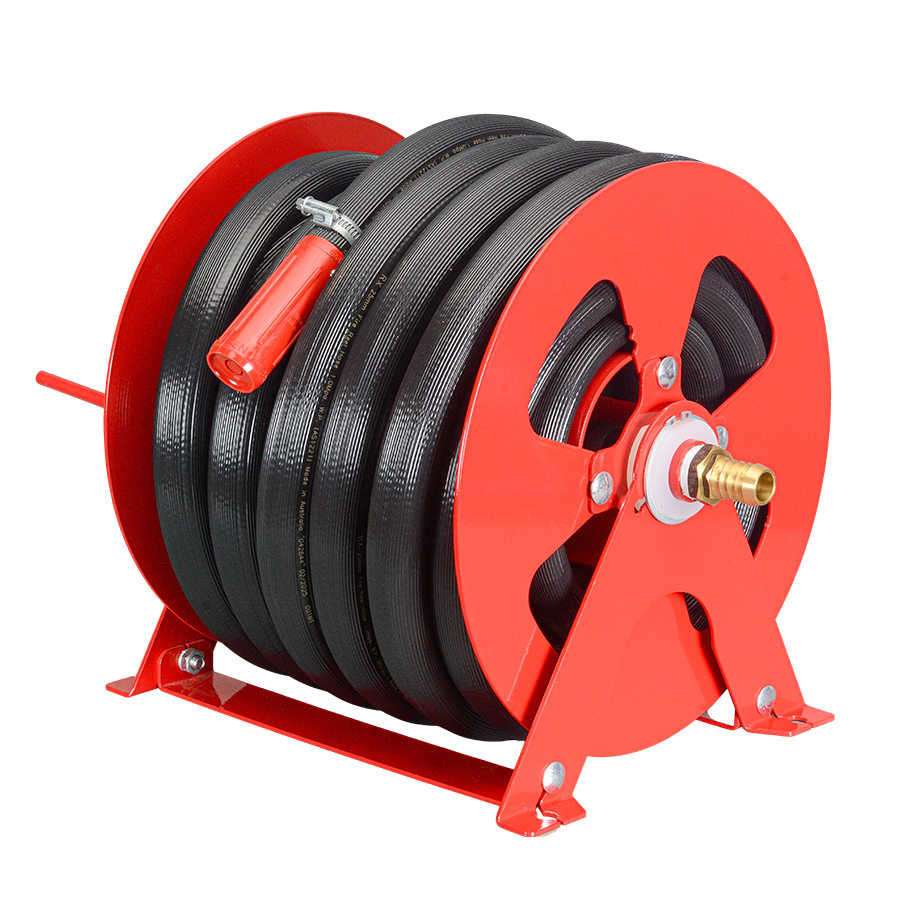 Hose Reel with 25mm (1") Fire Hose 20 metres and Fittings