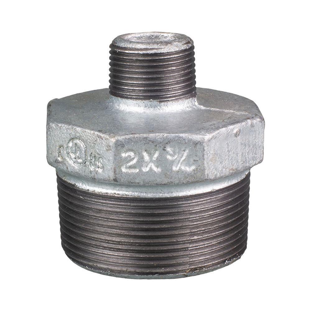 Galvanised Malleable Iron Hex Nipple Reducing 50mm (2") x 40mm (1 1/2")