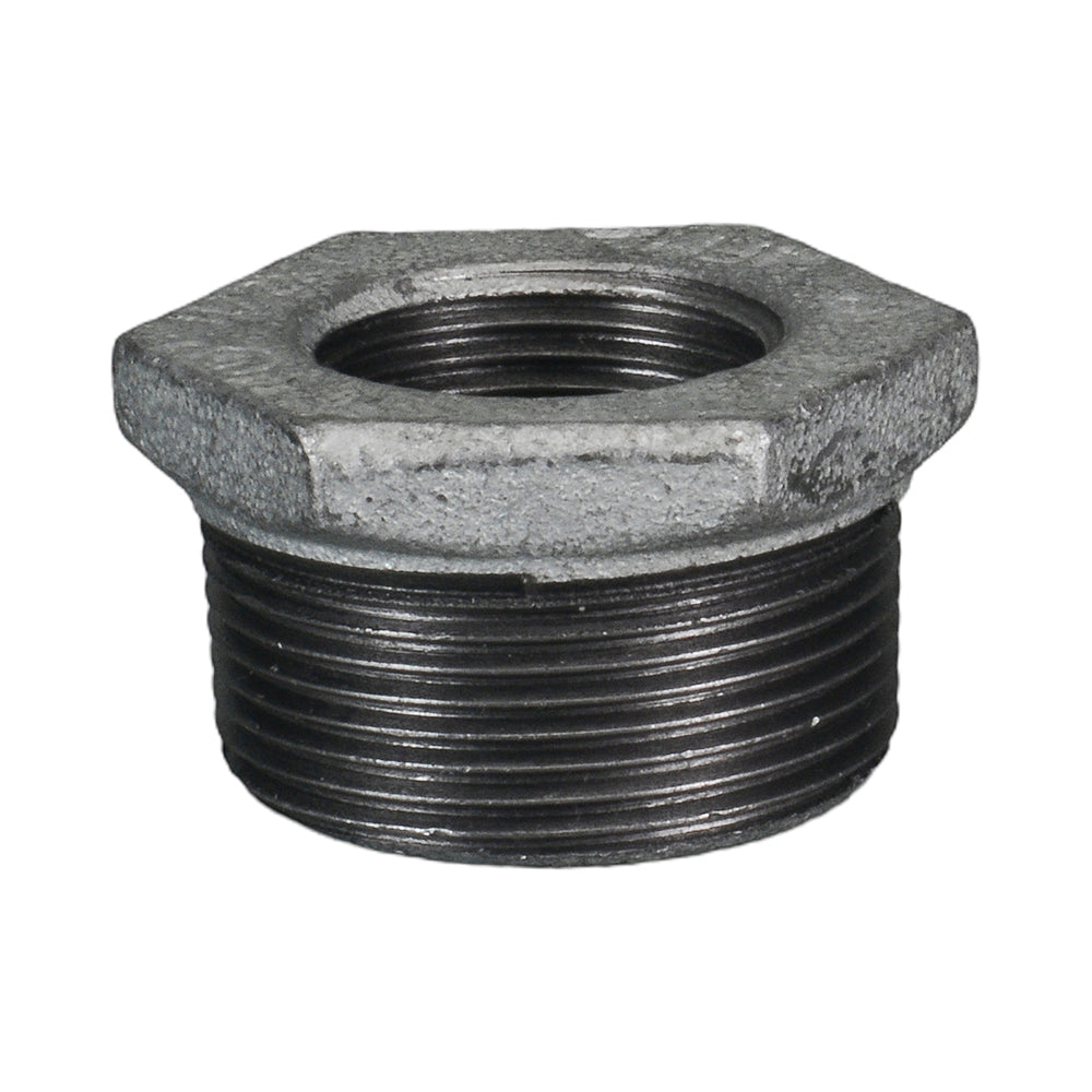 Galvanised Malleable Iron Hex Bush Reducing 20mm (3/4") x 15mm (1/2")