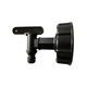 Guyco 60mm IBC adaptor with shut-off tap and 12mm snap-on hose connection
