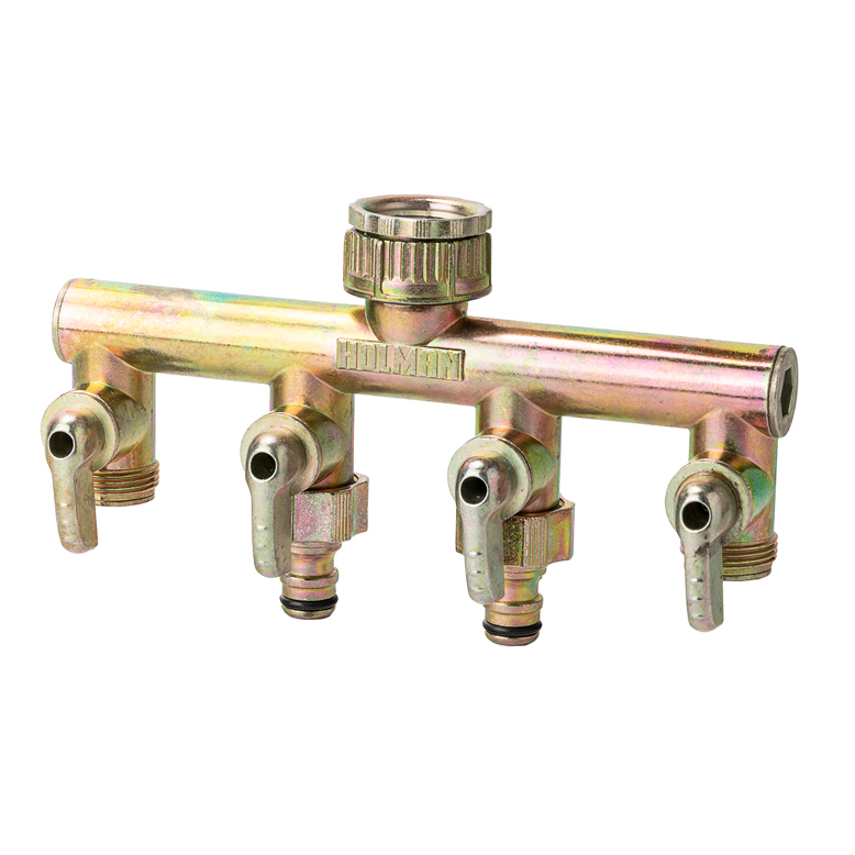 Holman Metal Hose Tap Outlet 4-Way - Perth Irrigation - Retic Fittings ...