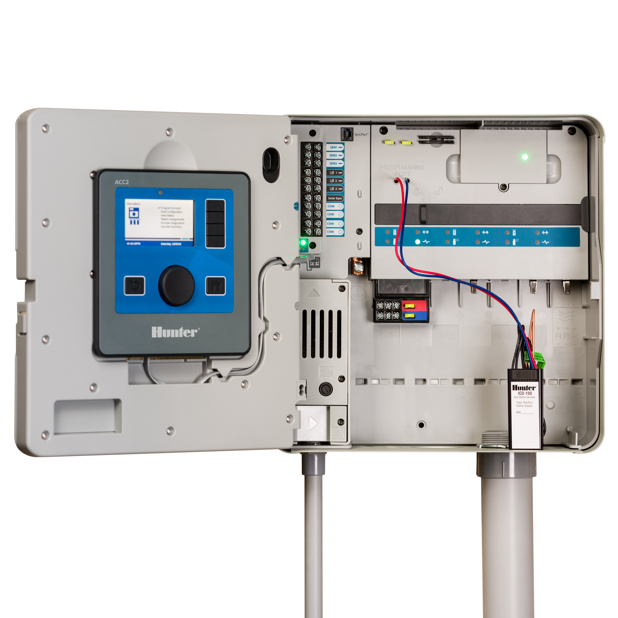 Hunter Controller ACC2 Decoder Modular 75 Station Base Metal Cabinet (Max 225 Stations)