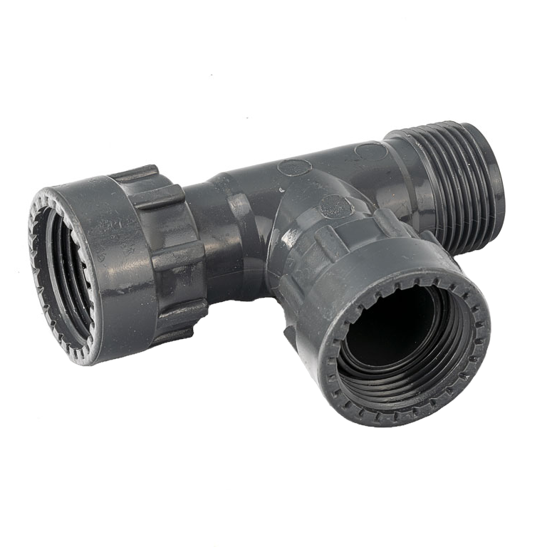 PVC Holman Manifold Tee Swivel x Male x Swivel 25mm