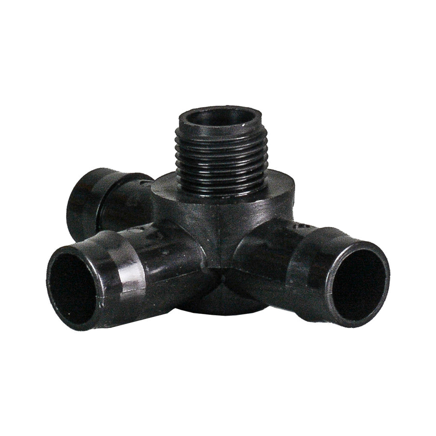 Retic Outlets LD Barbed Side Outlet Tee 19 mm to 1/2