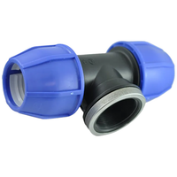 Compression Poly Metric Tee- Poly x FI BSP - 63mm x 63mm x 2" - Norma