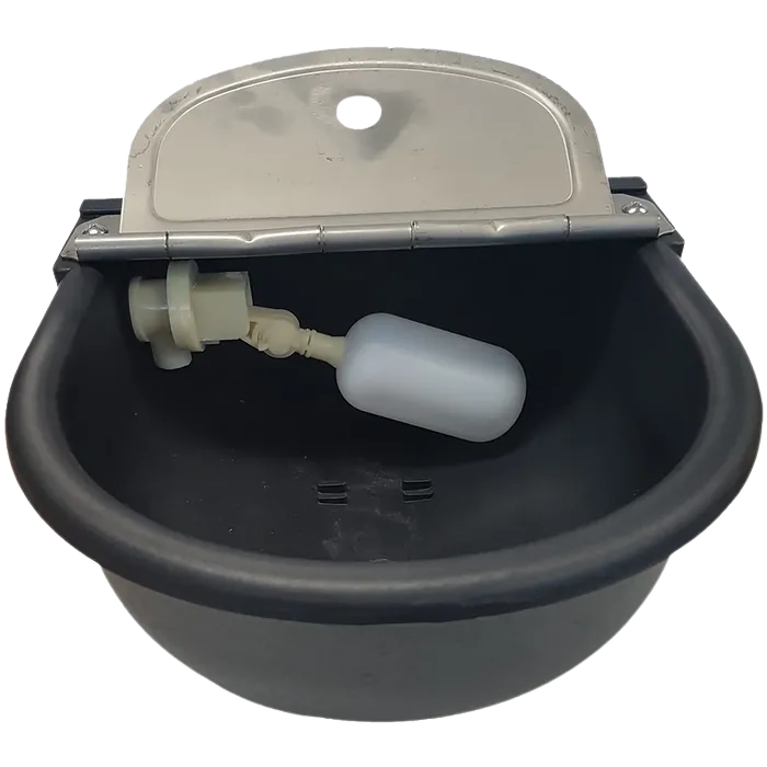 Nylon Pet Drinking Bowl with Stainless Cover and Mini Float Valve - 4 Litre