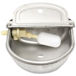 Stainless Steel Pet Drinking Bowl with Mini Float Valve - 2 ½ Litre