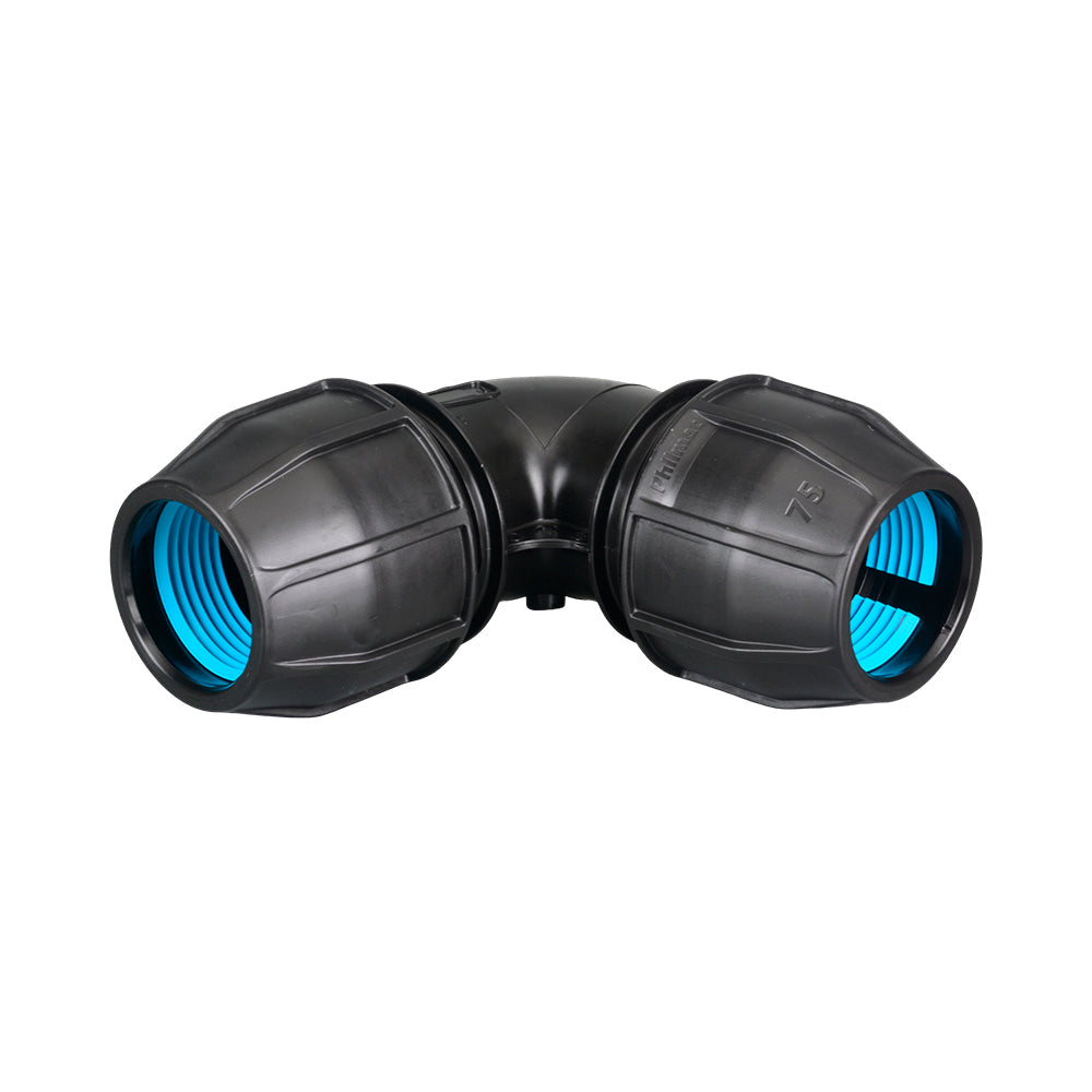Compression Poly Metric Elbow- Poly x Poly - 90mm x 90mm
