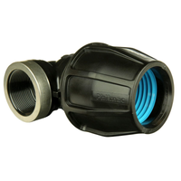 Compression Poly Metric Elbow- Poly x FI BSP - 90mm x 3"