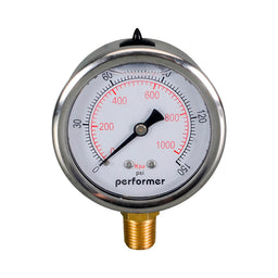 Pressure Gauge 63mm x 1/4" BSP Glycerine Filled 0-1000kPa(0-150PSI)