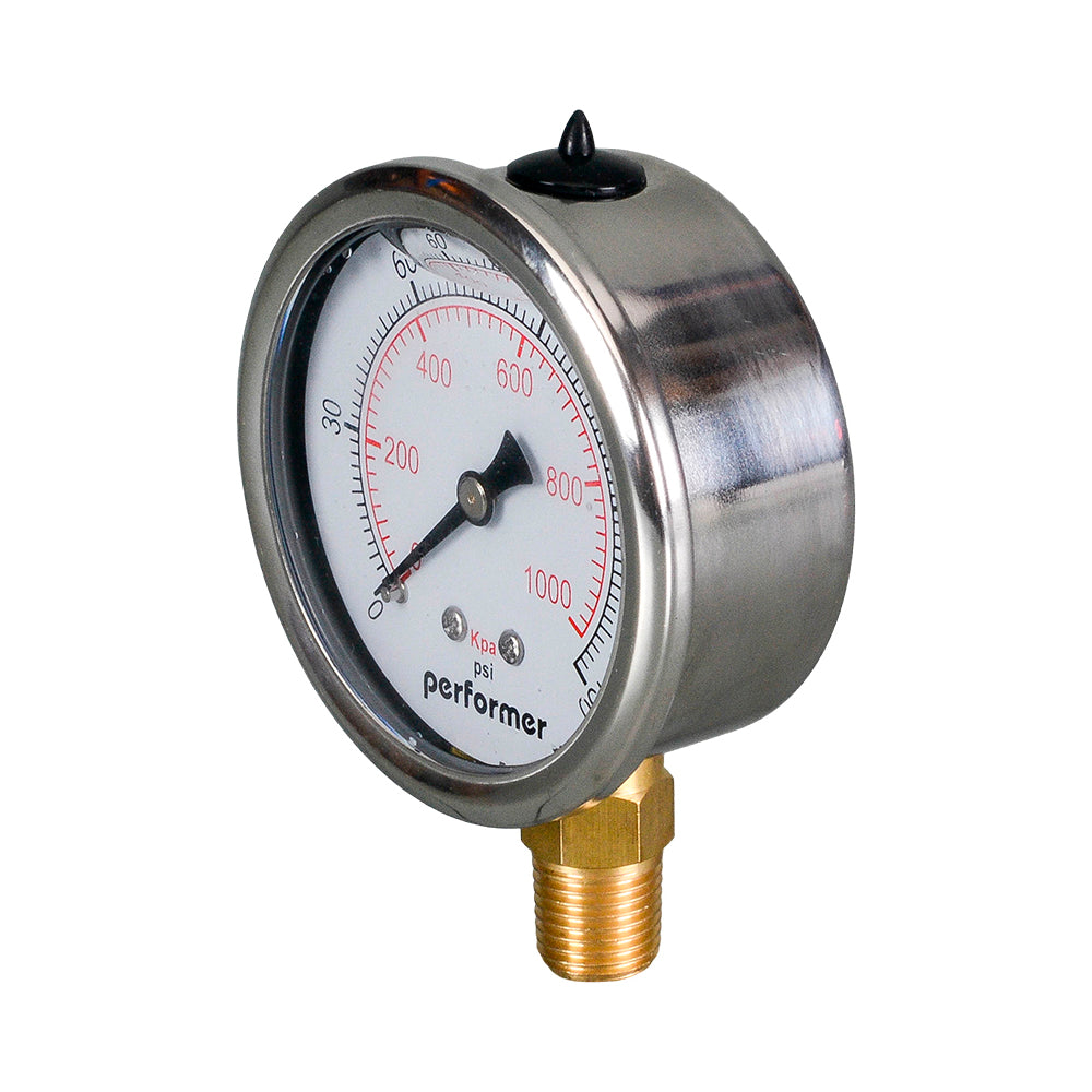 Pressure Gauge 63mm x 1/4" BSP Glycerine Filled 0-1000kPa(0-150PSI)