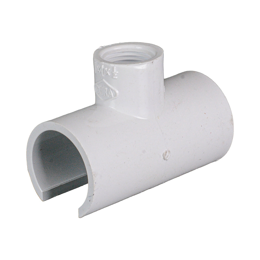 PVC Pressure Snap-On Faucet Tee 25mm x 15mm (1" x 1/2")